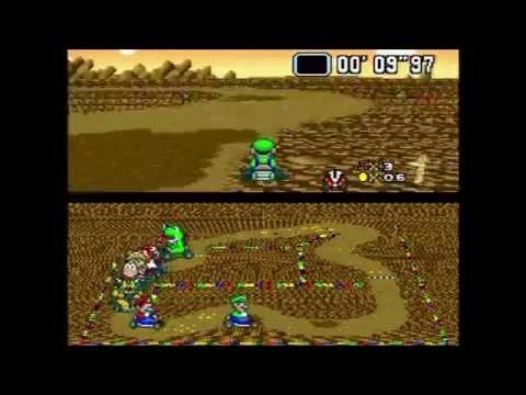 Super Mario Kart - 150cc Flower Cup (Actual SNES Capture)