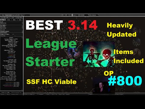 [Path of Exile] The BEST 3.14 League Starter Summoner Necromancer Minion Build (Skeleton) - 800