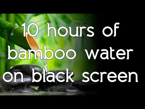 🎧 Bamboo water fountain sound on black screen dark screen high quality white noise ASMR