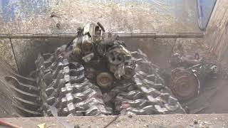 URRACO 95DK Shredding more scrap engine blocks