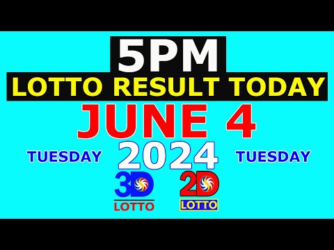 Lotto Result Today 5pm June 4 2024 (PCSO)