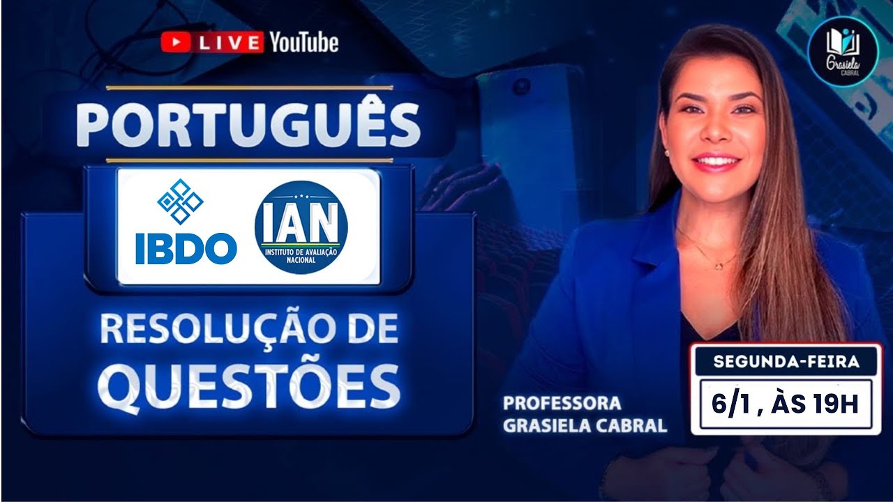 LIVE #280 - IAN E IBDO: RESOLUÇÃO DE QUESTÕES - PORTUGUÊS