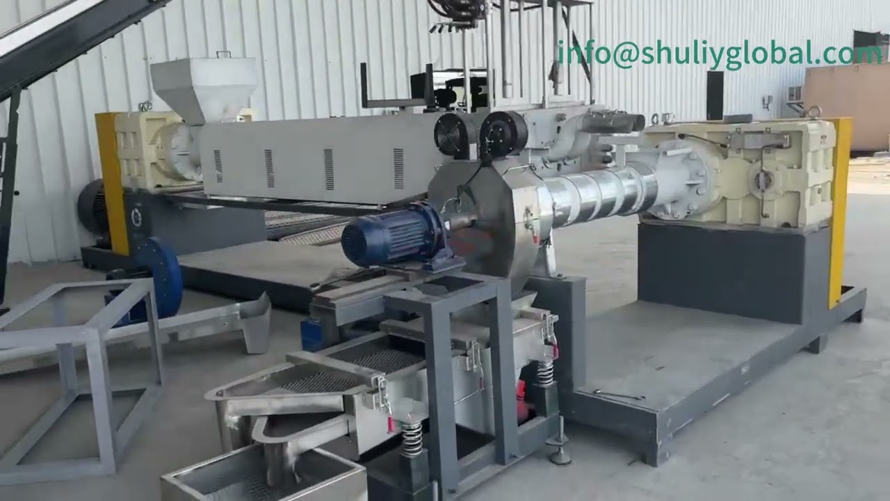 Shuliy shuliy customer PVC plastic recycling pelletizing line installation video