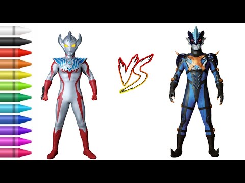 Ultraman Taiga vs Ultraman Tregear Coloring Pages