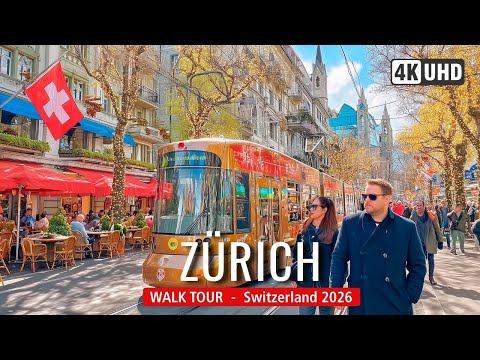 ZURICH Walk Tour 🇨🇭 |🎄Christmas Walk 🥨 in One of SWITZERLAND'S Richest Cities 4K