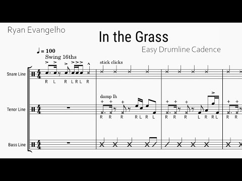 Easy Drumline Cadence "In the Grass"