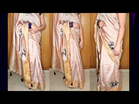 How to drape free pallu saree / basic saree drape