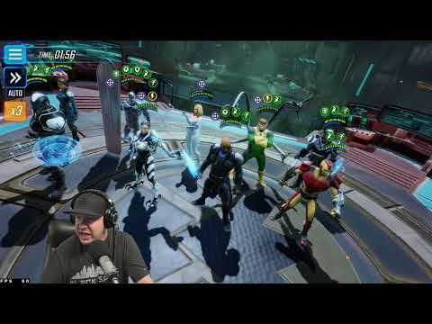 Nick Fury + Kestrel vs Heroes 4 Hire - Alliance War Battles - MARVEL Strike Force - MSF