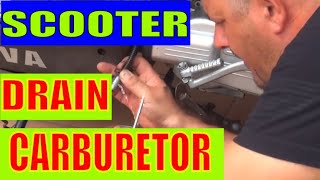 How to drain gas from scooter carburetor