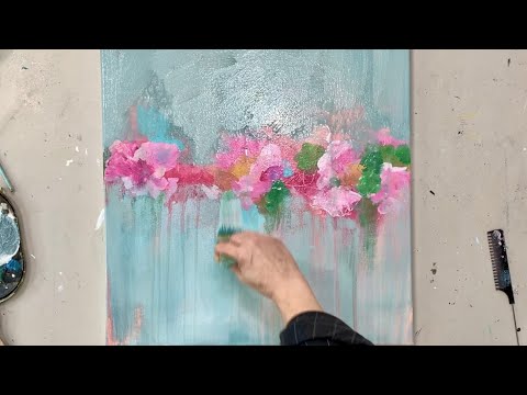 🌸 Abstract Flower Painting 😍 Acrylic - Step by Step - for beginners