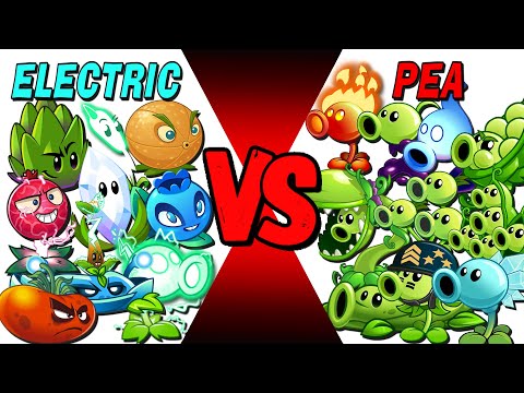 Team ELECTRIC vs PEA - Which Team Plant Will Win? - PvZ 2 Plant vs Plant