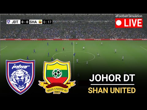 🔴LIVE- Johor DT vs Shan United l Asean Cup Championship 2026  eFootball Pes 21 Game Video Simulation
