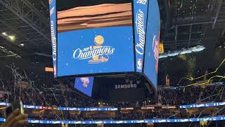 Golden State Warriors Win 2022 NBA Championship, Fans Celebrate at Chase Center Watch Party 6/16/22