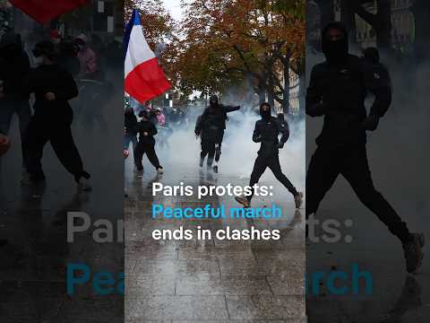 Paris protests: Peaceful march ends with clashes | DW News