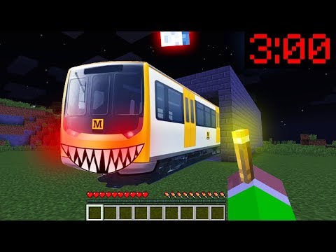 Minecraft PE : DO NOT ENTER THE SCARY METRO TRAIN at 3:00AM