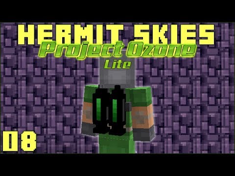 Hermit Skies 08 Carbon Jetpack Flight! (Project Ozone Lite Skyblock Modded Minecraft)