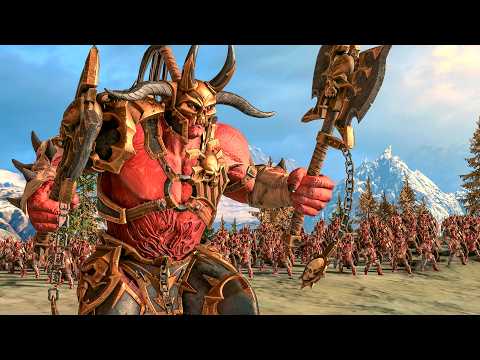 KHORNE vs DARK ELVES - Warhammer TotalWar cinematic battle
