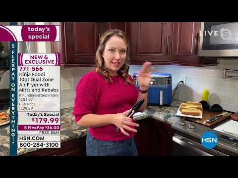 Ninja Foodi 10Quart Dual Zone Air Fryer with Mitts and K...