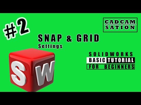 How to use SNAP & GRID in solidworks tutorial | CADCAM STATION