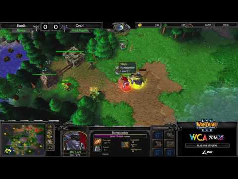 (CLEAN) [N] Sonik vs. Cechi [U] WCA 2016 EU Warcraft III - Quaterfinal