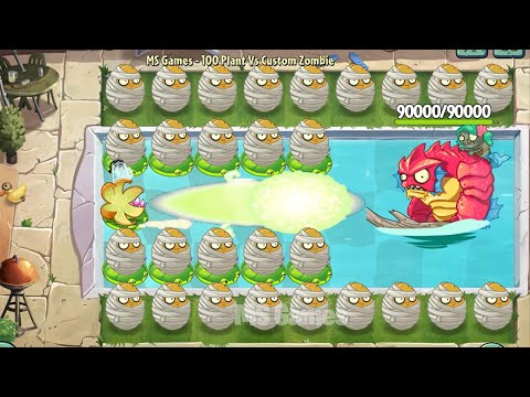 100 Plant Max Level vs Super Deep Sea Gargantuar 90000 HP - PvZ 2 10.2.1 New Update