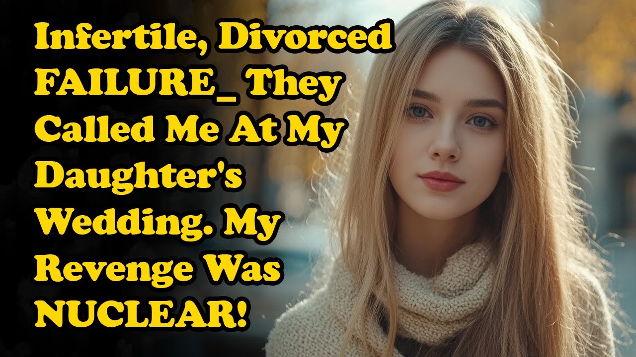Infertile, Divorced FAILURE  They Called Me At My Daughter's Wedding  My Revenge Was NUCLEAR!