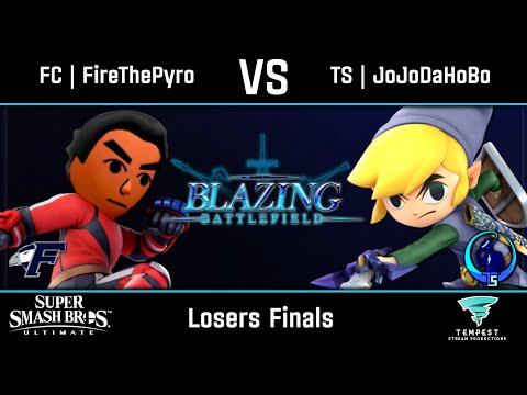 FireThePyro (Mii Brawler) vs JoJoDaHoBo (Toon Link) - Ult Losers Finals -  Blazing Battlefield #1
