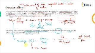 Importance of Duty and Method of Improving Duty - Water Resource Engineering 1