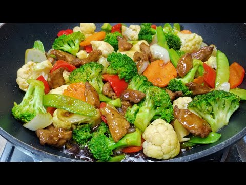 The Best Mixed Vegetables and Pork Stir fry! It's Super Easy, Delicious and Healthy!
