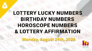 August 24th 2026 - Lottery Lucky Numbers, Birthday Numbers, Horoscope Numbers