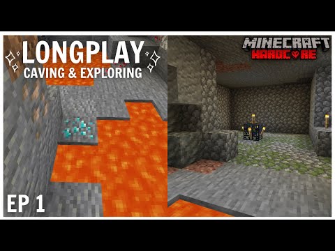 Minecraft Hardcore Longplay: Caving & exploration ⛏️ (No commentary) - Minecraft ASMR