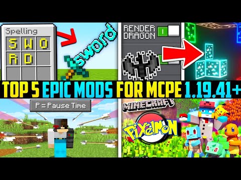 NoT KRYSIS GAMING - Top 5 Epic Mods For Minecraft Pe 1.19.41+ | Best Mods For MCPE 1.19+