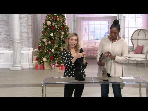 Clarks Suede Ankle Boots with Leather Detailing - Enfield Coco on QVC