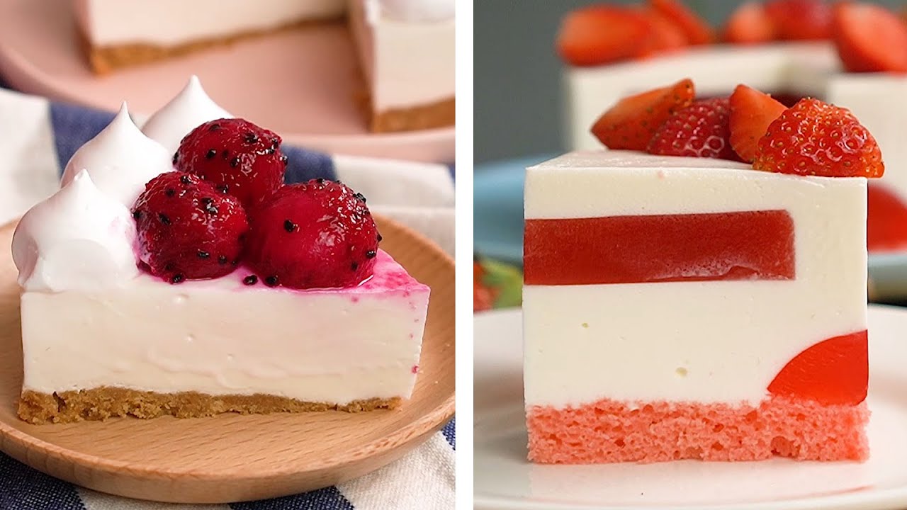 No Bake Fruit Cheesecake Recipe | The Beautiful Fruit Cake Recipe