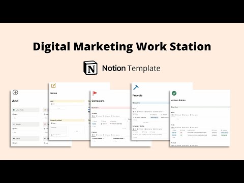 Digital Marketing Work Station | Prototion | Notion Template