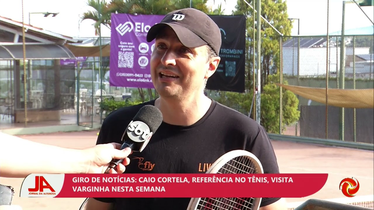 Caio Cortela, referência no tênis, visitou Varginha