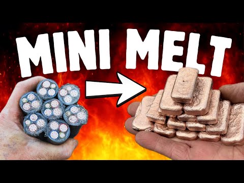 Bulk Copper Mini Bar Melt - BigStackD - ASMR Metal Metal - Copper Casting