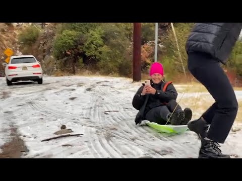 SoCal storm drops rain, hail, snow on region, with more on the way | ABC7 Los Angeles