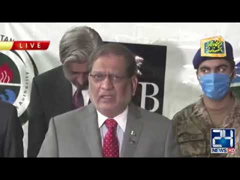 Islamabad 27th Apr 2020: CEO NDRMF & Chairman NDMA briefing the media on arrival of 4th consignment (TV 24 News)
