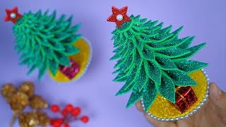 DIY Handmade Christmas Tree 🎄 Easy Glitter Foam Sheet Craft for Christmas Decoration