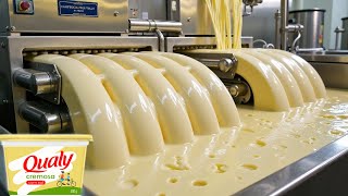 Como a manteiga é feita em uma fábrica | O processo industrial da manteiga sem sal em uma fábrica