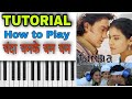HOW TO PLAY CHANDA CHAMKE CHAM CHAM ON PIANO | TUTORIAL | UNIQUE MANOJ