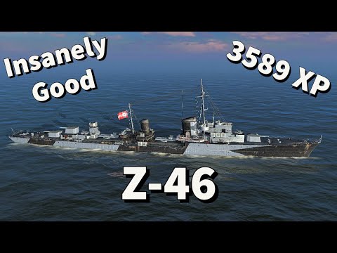 Z-46 First look! This Destroyer is insanely versatile! #wowslegends