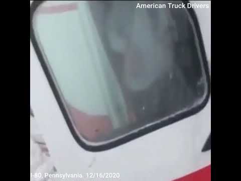 I-80 MASSIVE TRUCK PILEUP IN PENNSYLVANIA 12/16/2020.