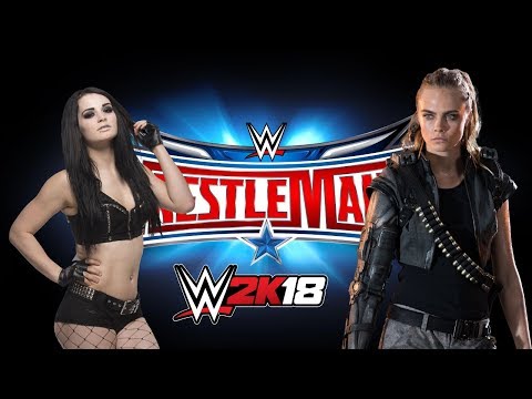 WWE 2k18 - Cara Delevingne VS Paige - Undisputed European Women's Championship