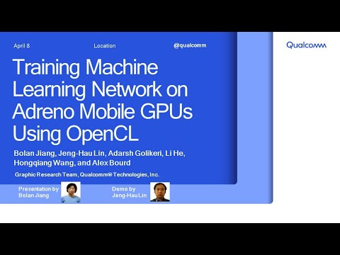 Training machine learning network on Adreno Mobile GPUs using OpenCL