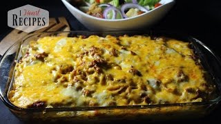 Download the video "Layered Baked Spaghetti | I Heart Recipes"