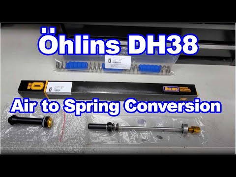 Ohlins DH38 MTB Fork Air Spring to Coil Spring Conversion How To