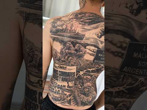 Tatuaje realista inspirado en Malvinas 🇦🇷 | Homenaje a los jóvenes héroes argentinos