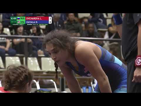 Round 2 WW - 59 kg: L. OVCHAROVA (RUS) v. D. ZAVALA (USA)